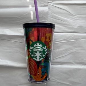 Starbucks Summer 2022 Forest Dream Aqua Terra Floral 16oz Tumbler Cold Cup NEW!